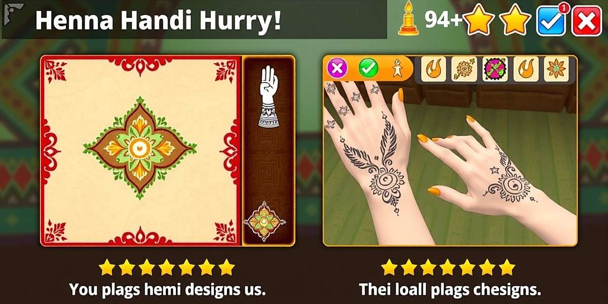 Henna Handi Hurry Player Reviews Henna Handi Hurry player reviews showing high ratings with screenshots of player-created henna designs and handi challenge scores
